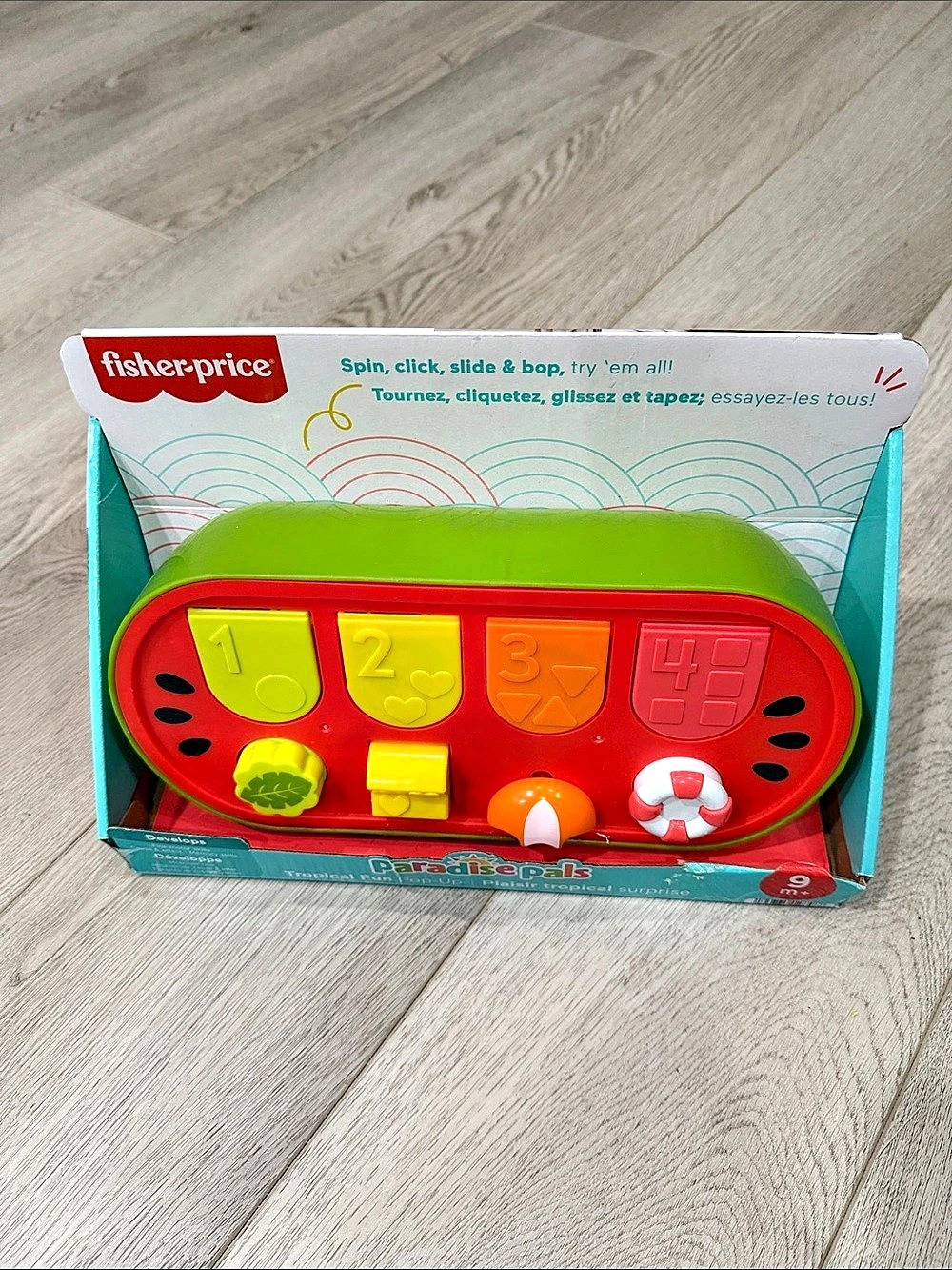 Fisher-Price Spin, Click, Slide & bop, Try 'em all! Interactive Learning Toy